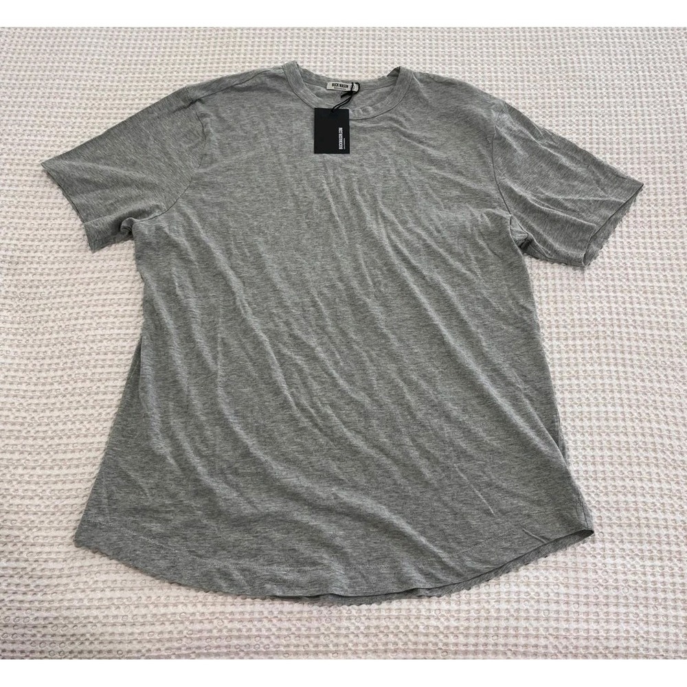Buck Mason Heather Grey Pima Curved Hem Tee Mens Extra Large XL NWT